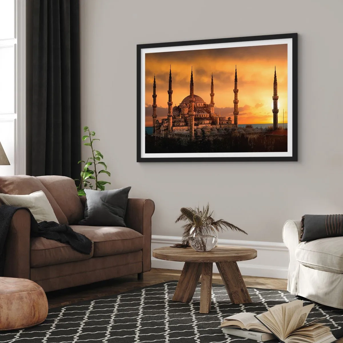 Poster in cornice nera - Dio è grande - 40x30 cm