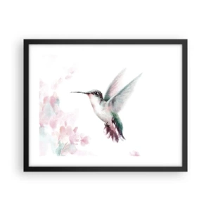 Poster in cornice nera - Battito immobile - 50x40 cm