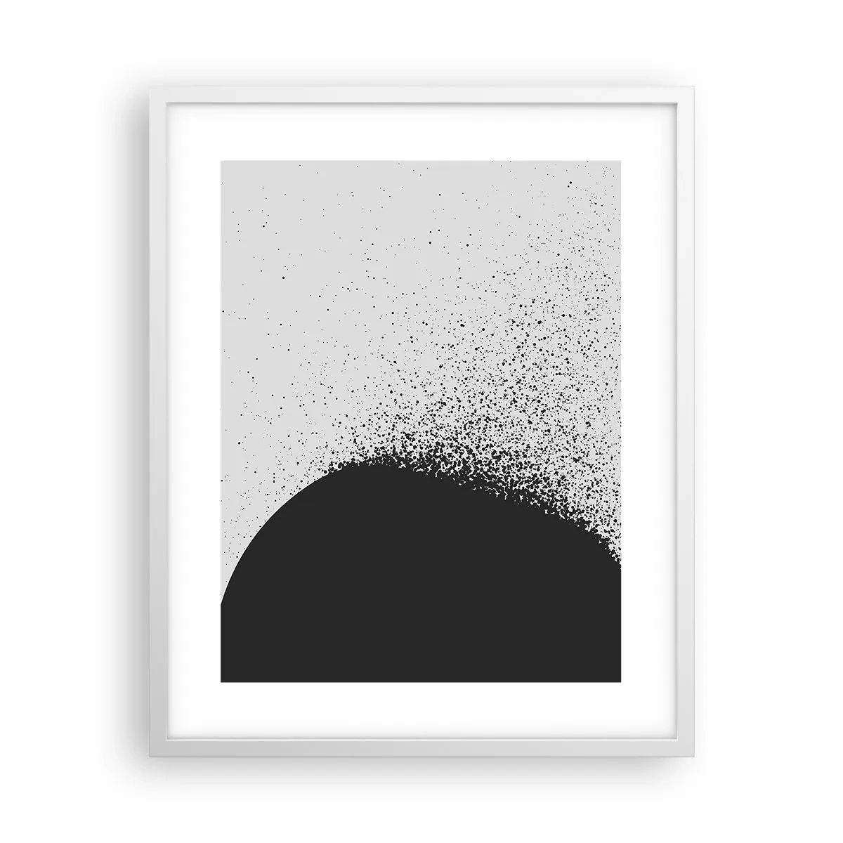 Poster in cornice bianca - Il movimento delle particelle - 40x50 cm
