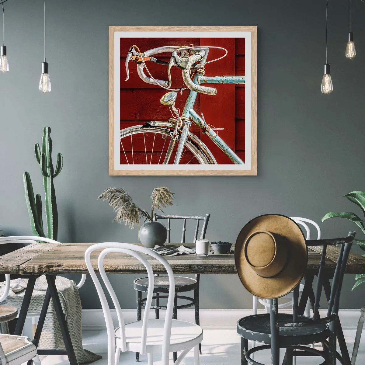 Poster in cornice rovere chiaro - Creata per la vittoria - 50x50 cm