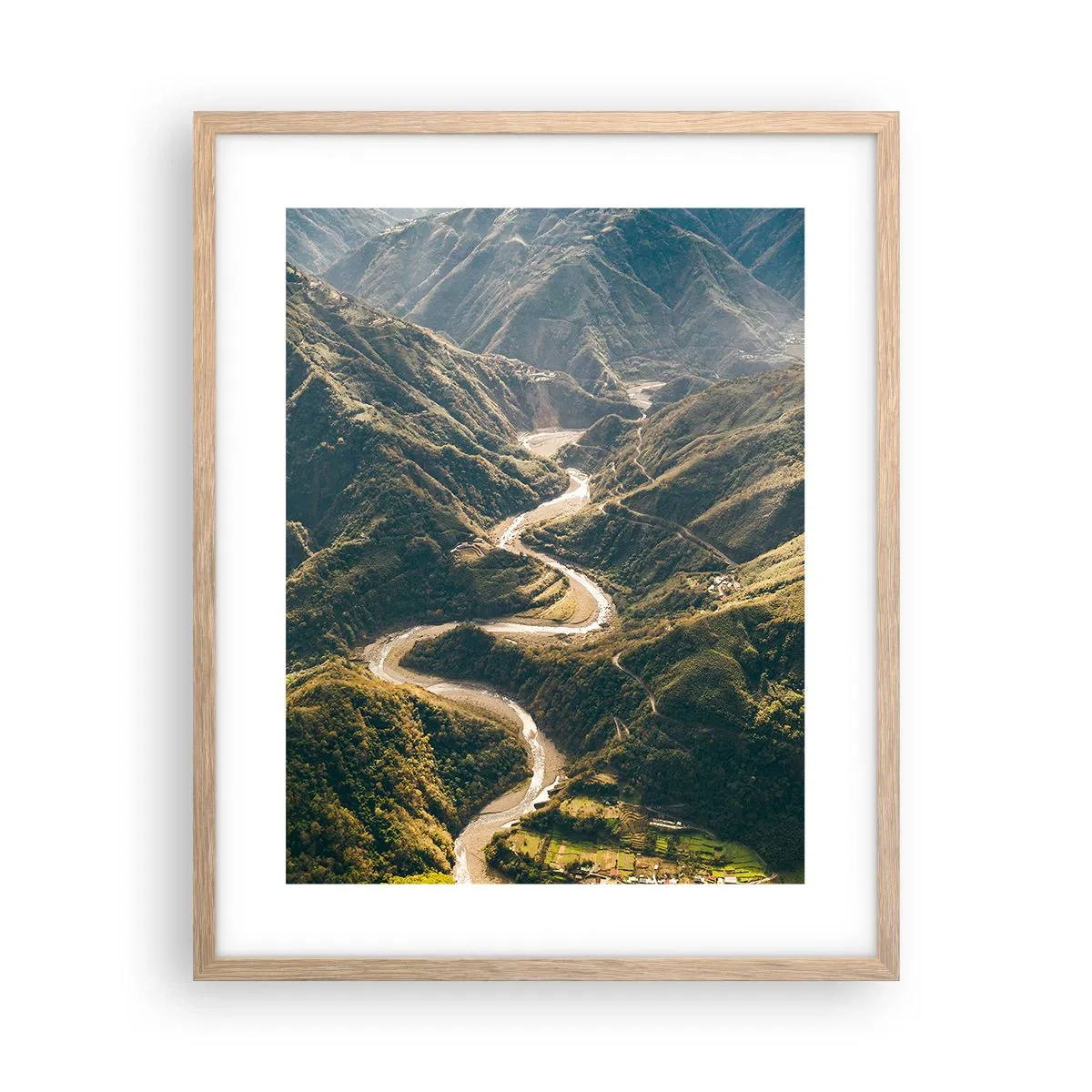 Poster in cornice rovere chiaro - Direttamente dal cuore dei monti - 40x50 cm