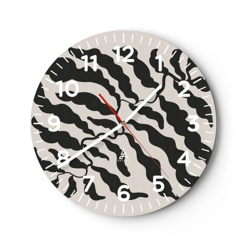 Orologio da parete - Orologio in Vetro - La natura del quadrato - 40x40 cm