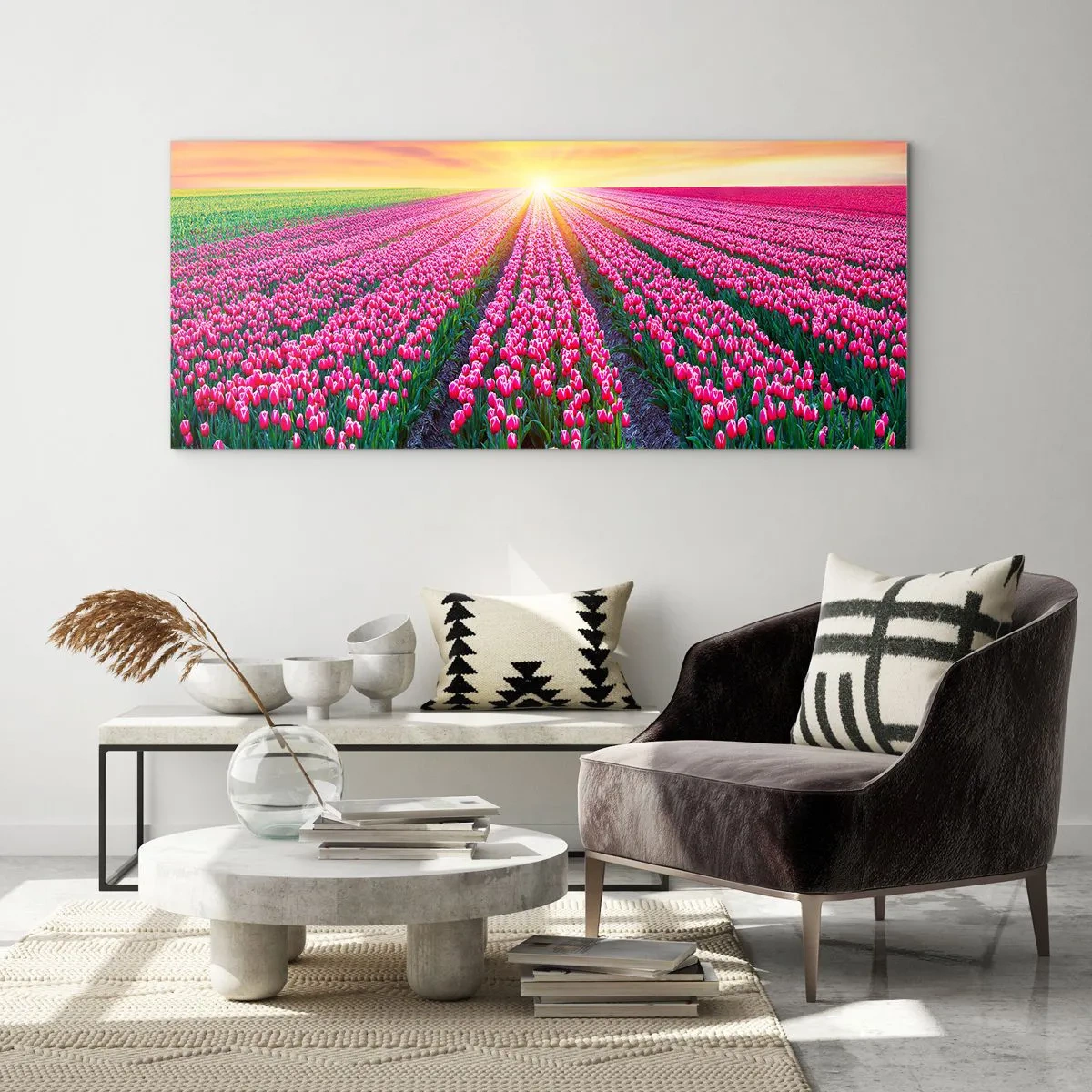 Quadro su vetro - La fattoria della bellezza - 90x30 cm