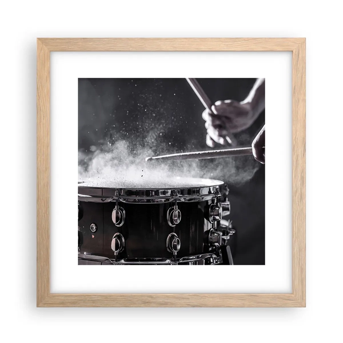 Poster in cornice rovere chiaro - Il polso della musica - 30x30 cm