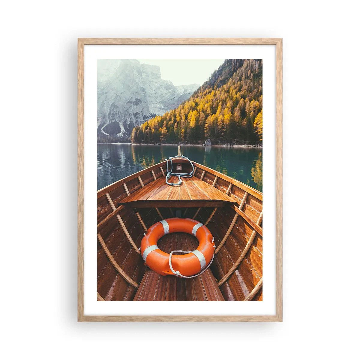 Poster in cornice rovere chiaro - Gita sui monti - 50x70 cm