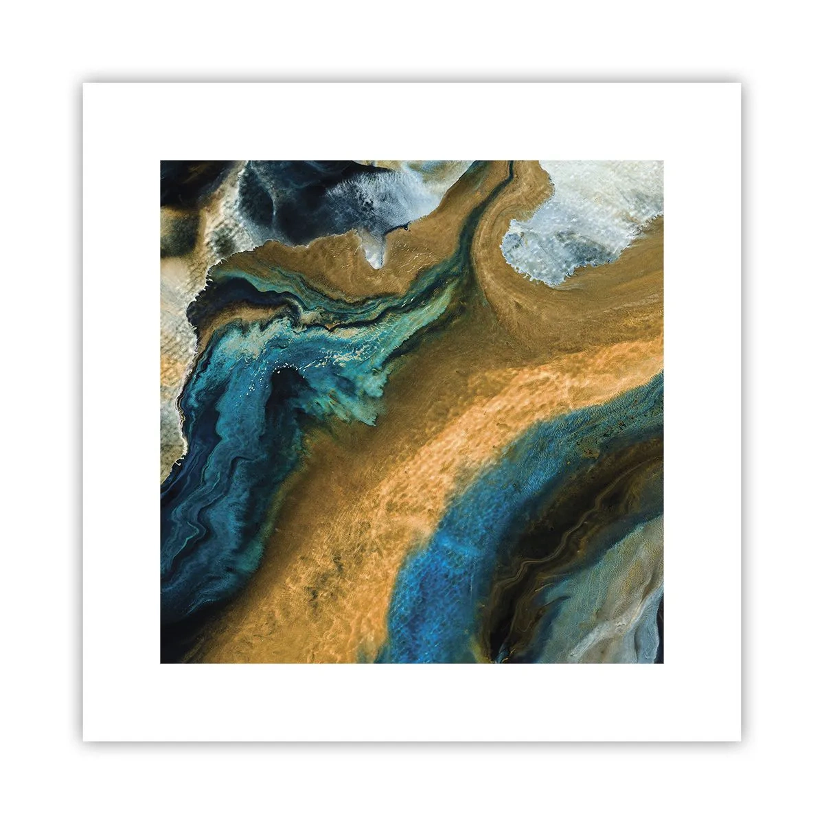 Poster - Blu-oro: influenza reciproca - 30x30 cm