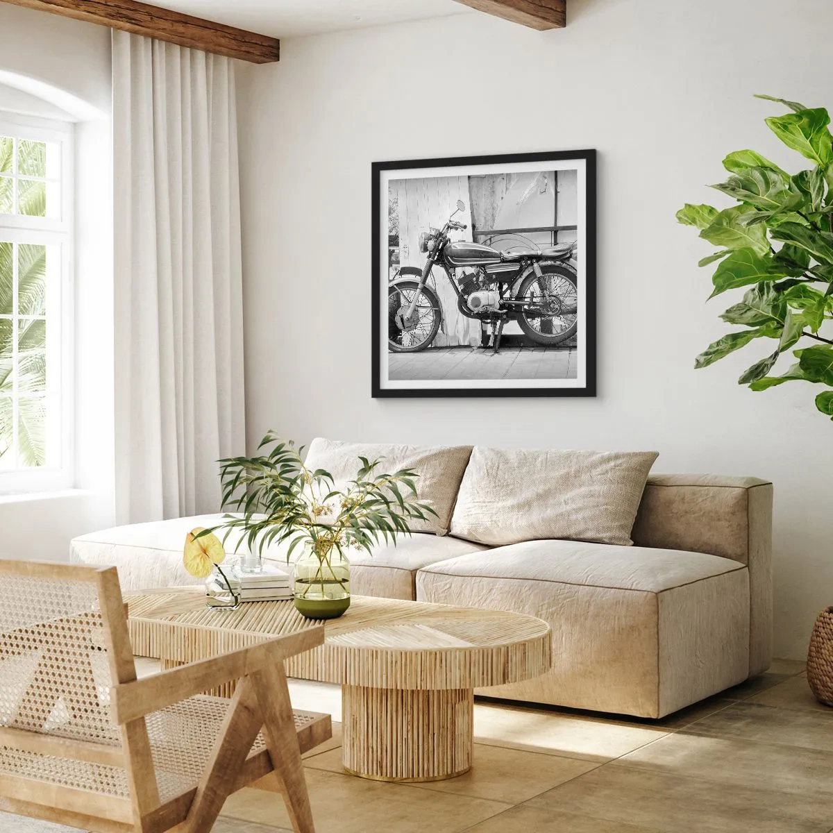 Poster in cornice nera - La classicità sopra a tutto - 40x40 cm