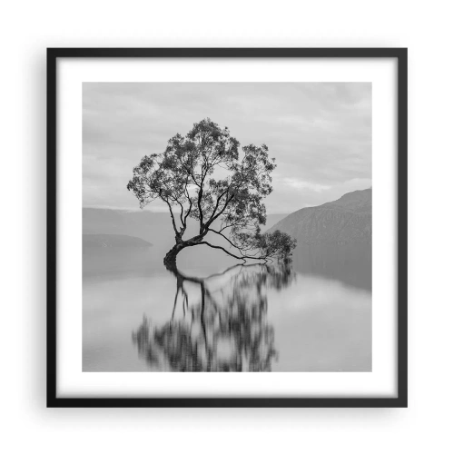 Poster in cornice nera - C'è un paese così - 50x50 cm