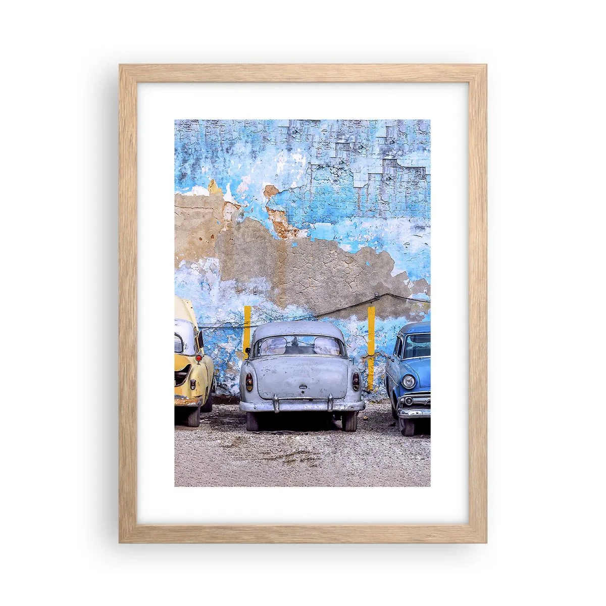 Poster in cornice rovere chiaro - L'incontro dei veterani - 30x40 cm