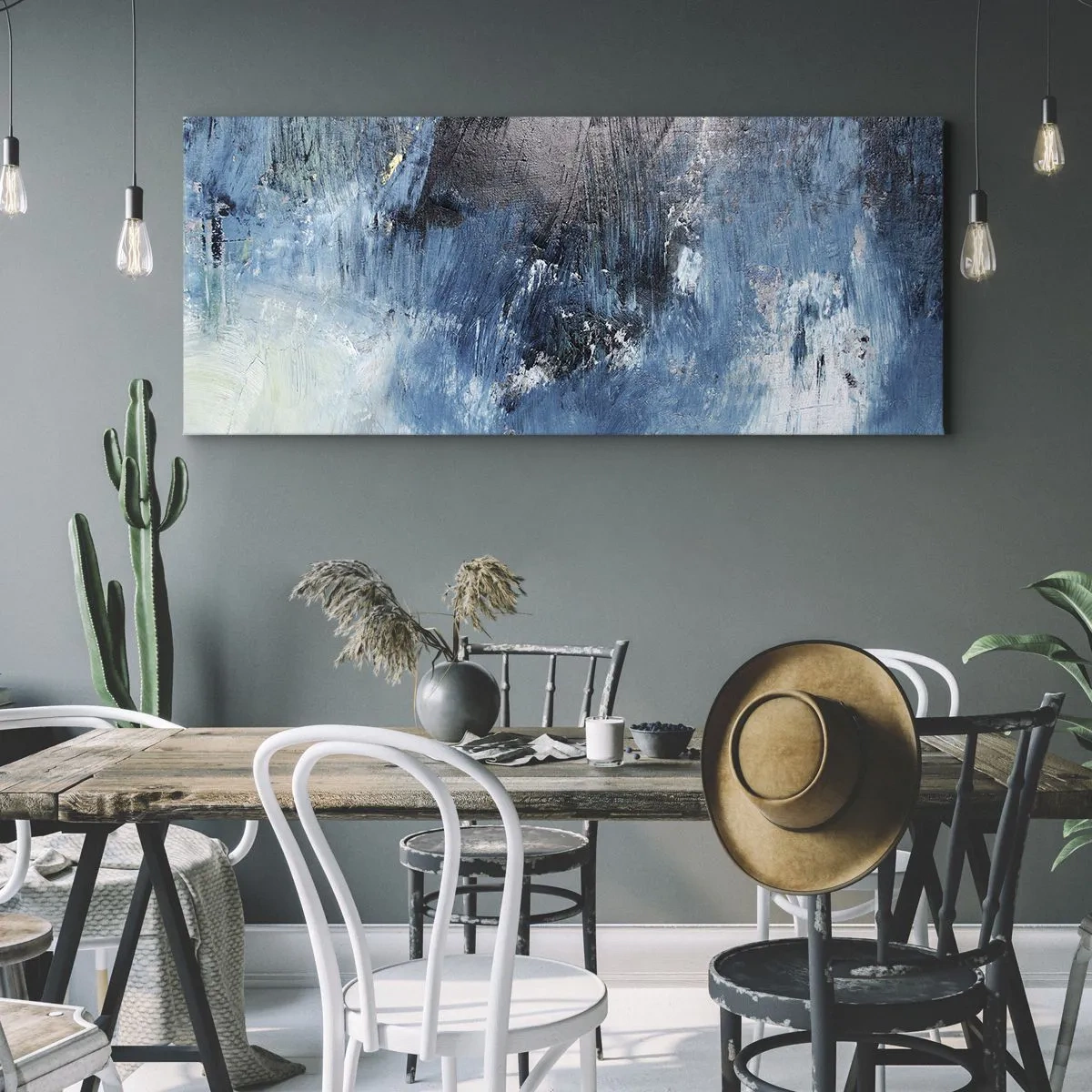 Quadro su tela - Stampe su Tela - Rapsodia blu - 100x40 cm