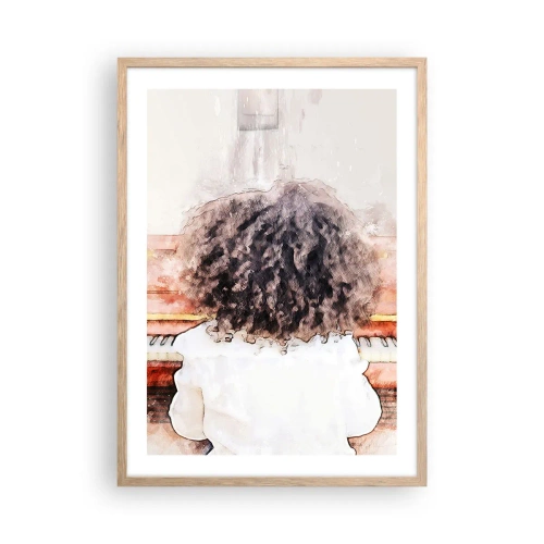 Poster in cornice rovere chiaro - Nel nuovo mondo - 50x70 cm