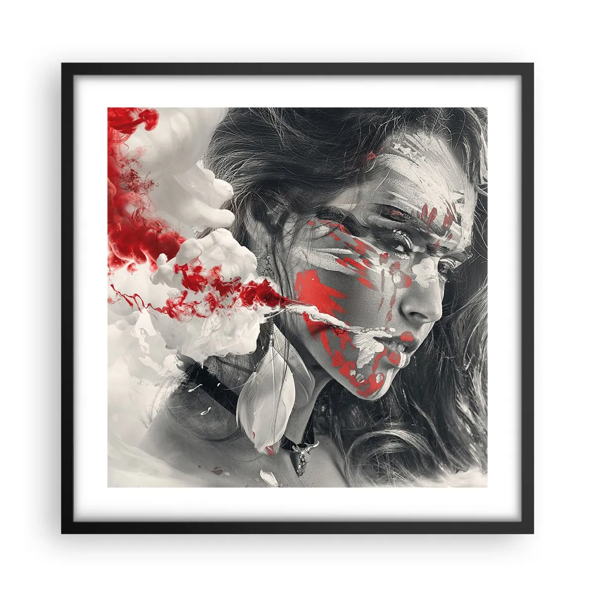 Poster in cornice nera - Nei vapori dell'assurdo - 50x50 cm