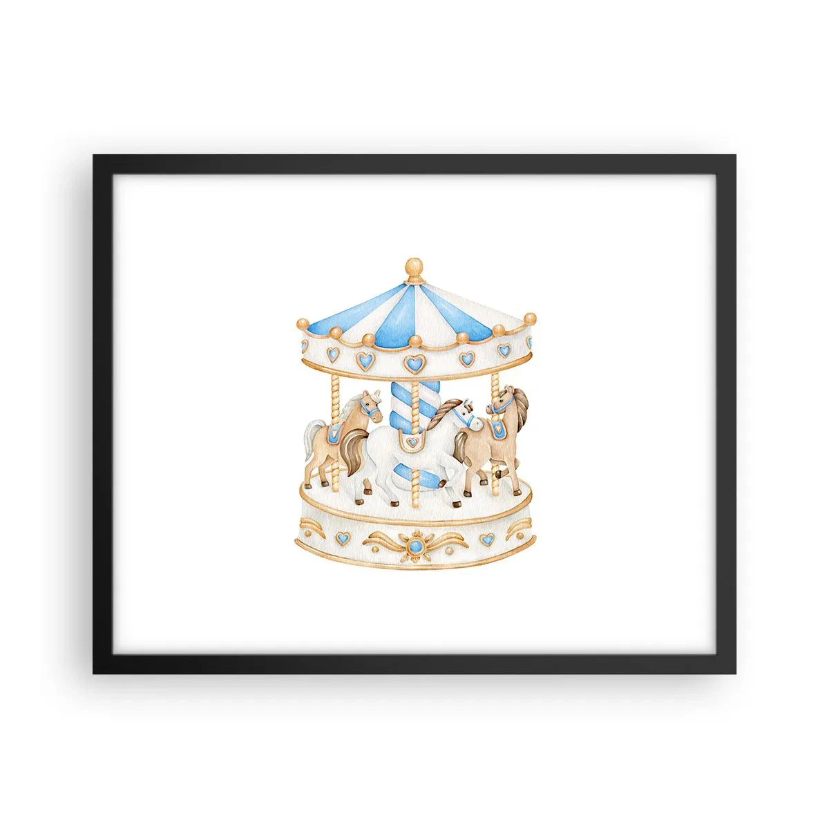 Poster in cornice nera - Dolce infanzia - 50x40 cm