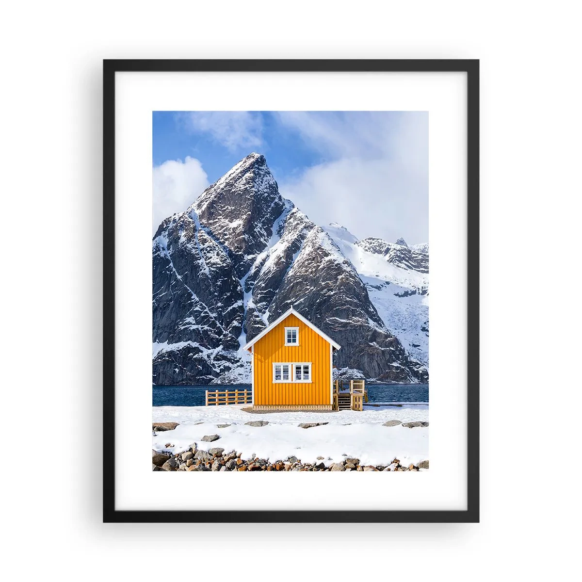 Poster in cornice nera - Vacanze scandinave - 40x50 cm
