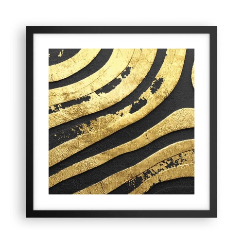 Poster in cornice nera - Tutto scorre - 40x40 cm