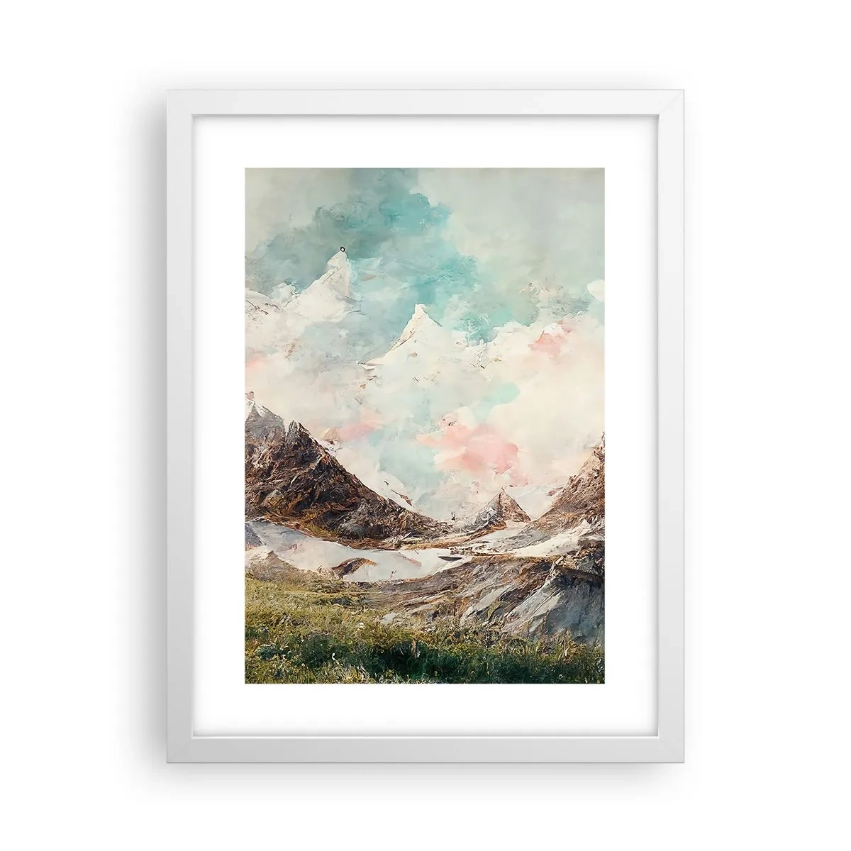Poster in cornice bianca - Lame di roccia - 30x40 cm