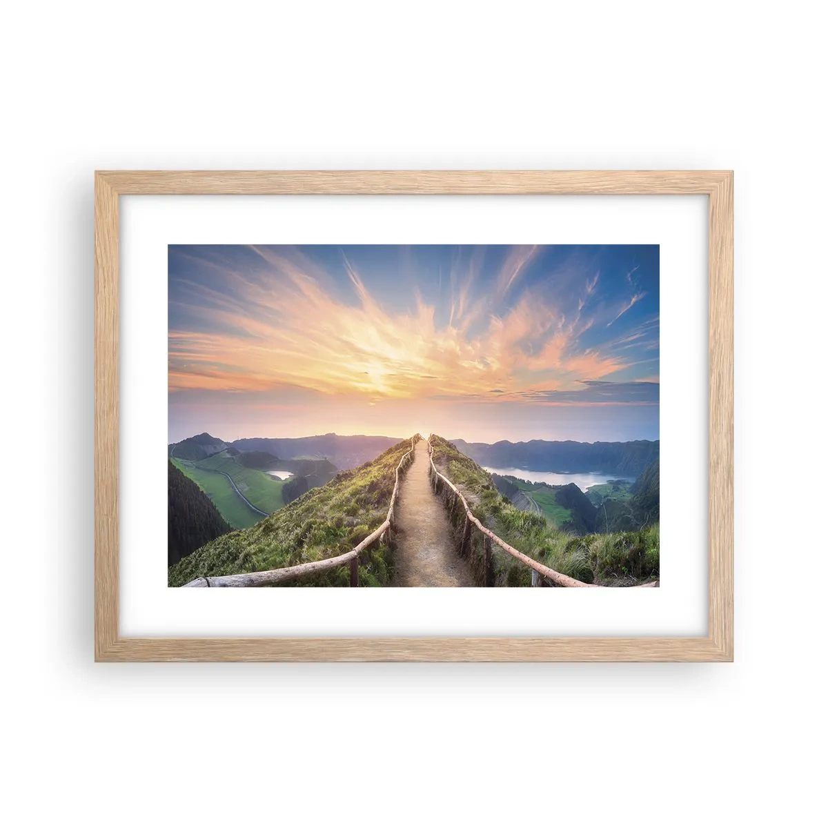 Poster in cornice rovere chiaro - Vicino al cielo - 40x30 cm
