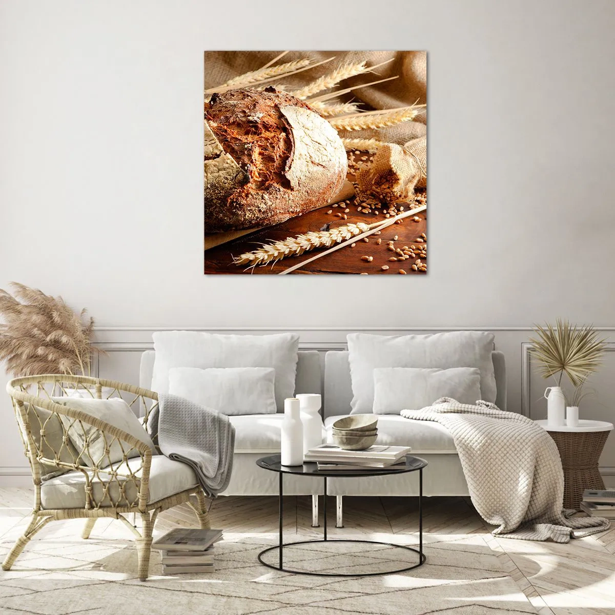 Quadro su vetro - Appetitoso, profumato, croccante - 70x70 cm