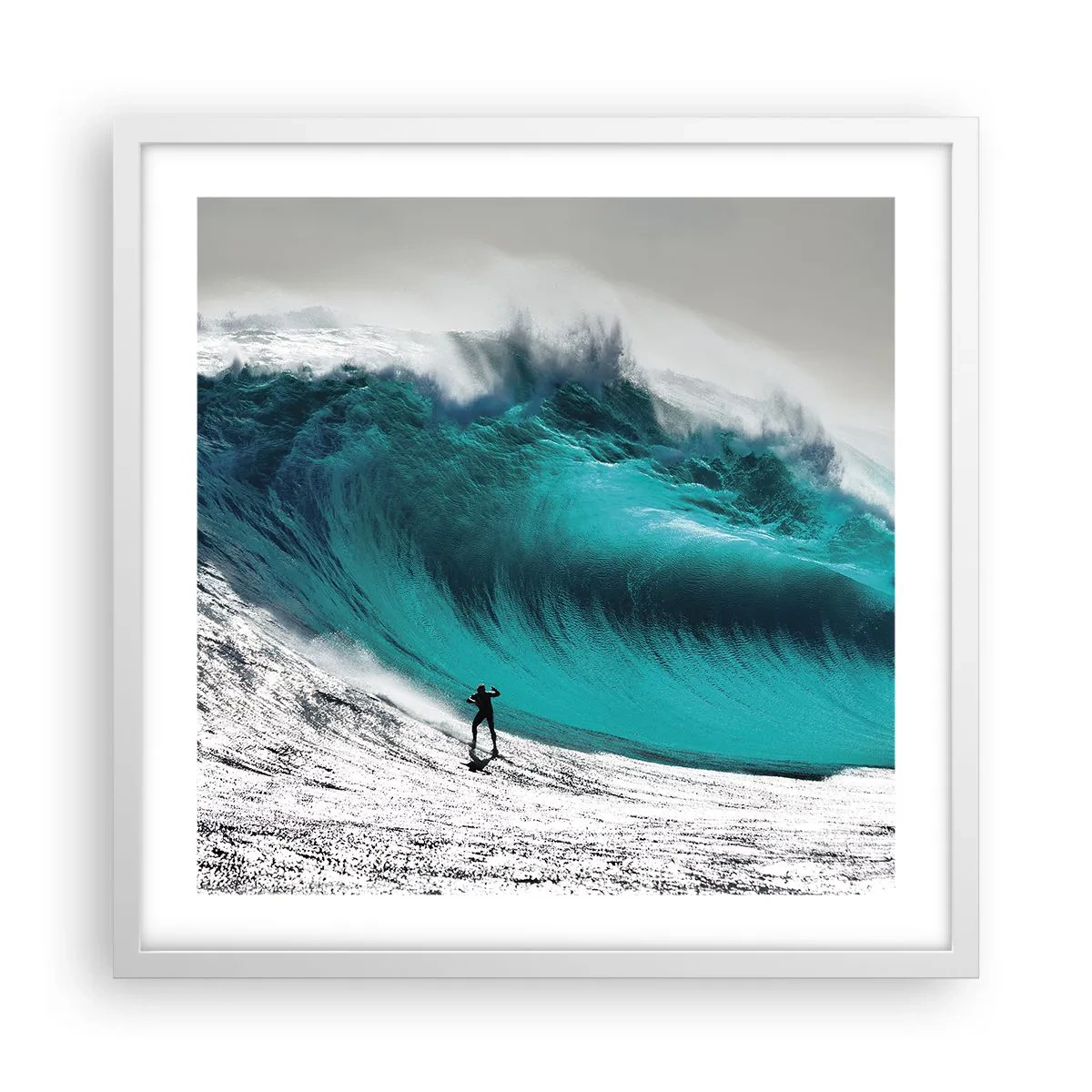 Poster in cornice bianca - Sfida accettata - 50x50 cm