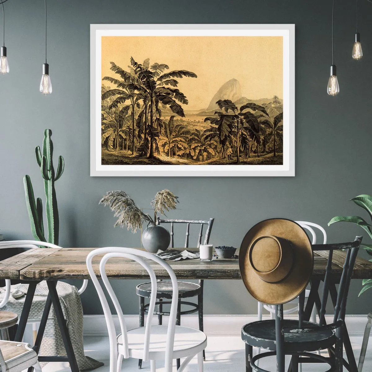 Poster in cornice bianca - Nel clima coloniale - 100x70 cm