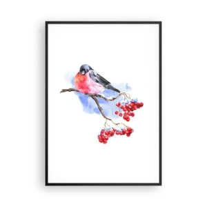 Poster in cornice nera - L'inverno a colori - 70x100 cm