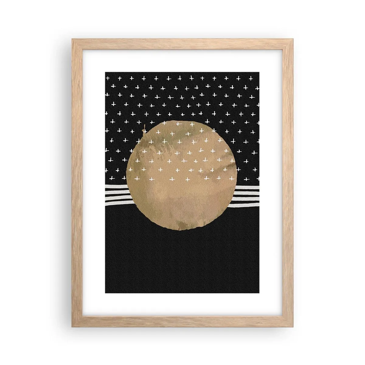 Poster in cornice rovere chiaro - Composizione: bandiera della galassia - 30x40 cm