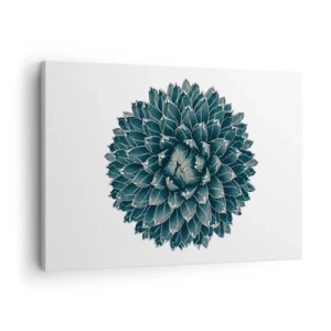 Quadro su tela - Stampe su Tela - Pianta succulenta simmetrica su sfondo bianco - 70x50cm - La stella del deserto - Decorazione murale moderna per soggiorno e camera da letto ARTTOR