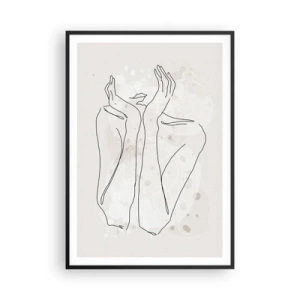 Poster in cornice nera - Attimo sognante - 70x100 cm