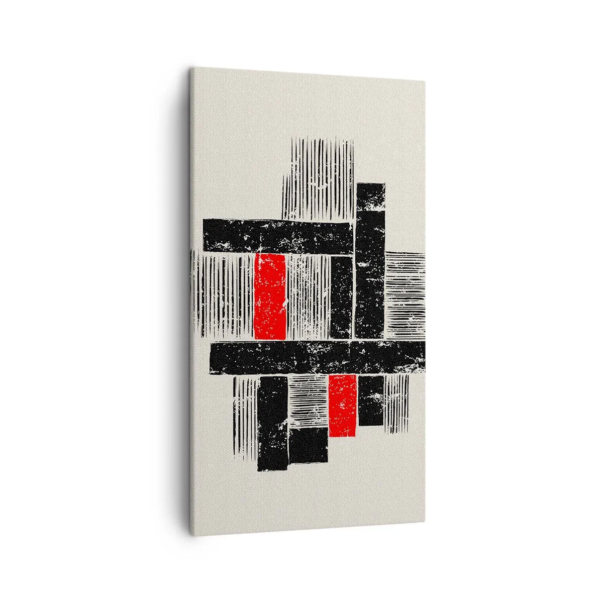 Quadro su tela - Stampe su Tela - Rosso e nero - 45x80 cm