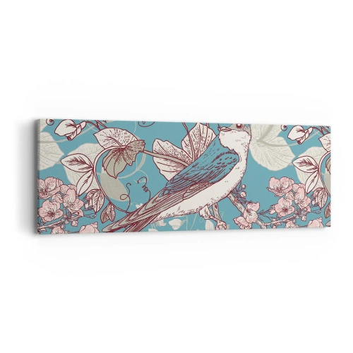 Quadro su tela - Stampe su Tela - Sul pioppo riflessi e cinguettii - 90x30 cm