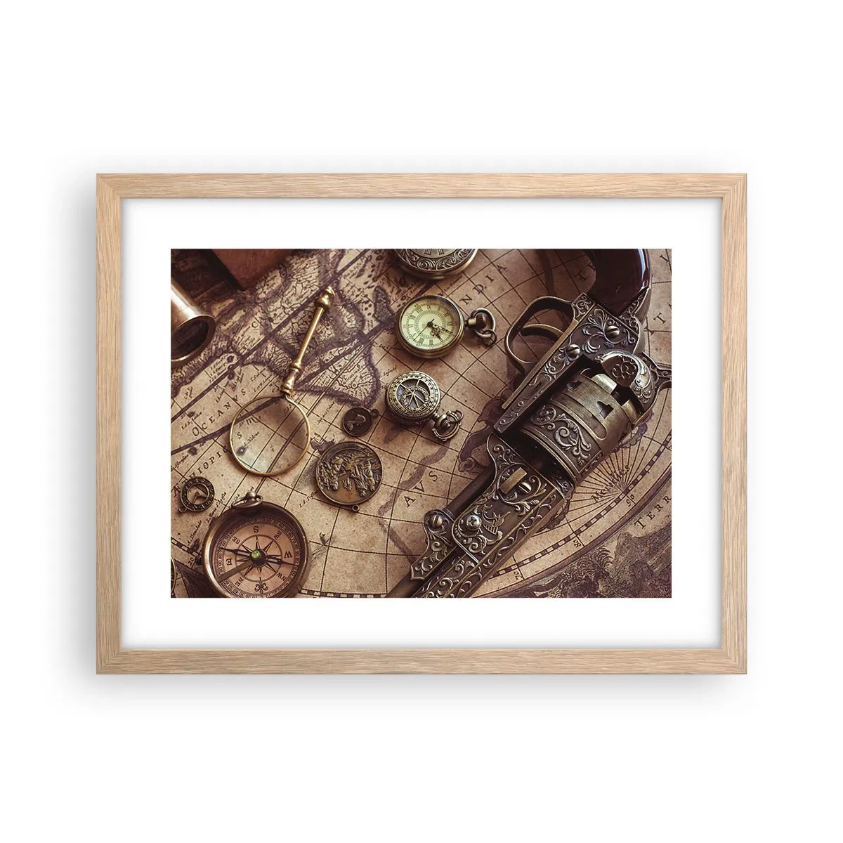 Poster in cornice rovere chiaro - La natura chiama - 40x30 cm