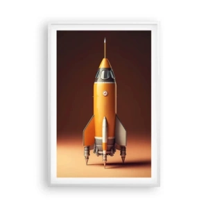 Poster in cornice bianca - Si inizia dai sogni - 61x91 cm