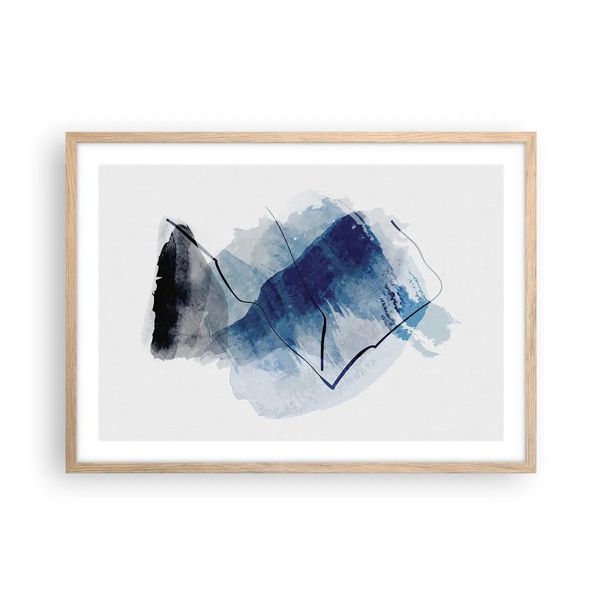 Poster in cornice rovere chiaro - Monte di ghiaccio - 70x50 cm