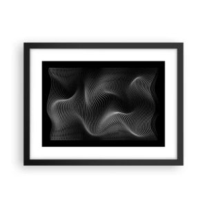 Poster in cornice nera - La danza della luce nello spazio - 40x30 cm