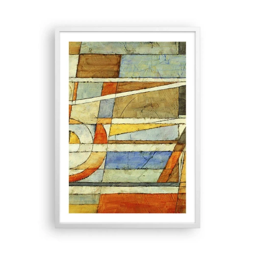 Poster in cornice bianca - Cubismo in cantiere - 50x70 cm
