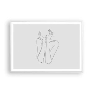 Poster in cornice bianca - Quello che sognano le ragazze - 100x70 cm