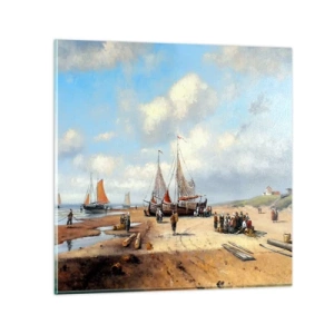 Quadro su vetro - Dopo una buona pesca - 30x30 cm