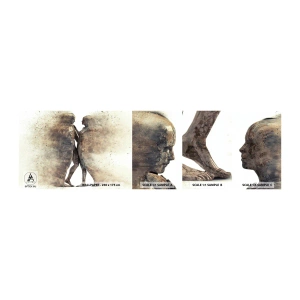 Campione di Fotomurale Adesivo Deluxe Sticker - Nati dalla polvere, per amare - Astrazione, Donna e Uomo, Amore - 100x30 cm