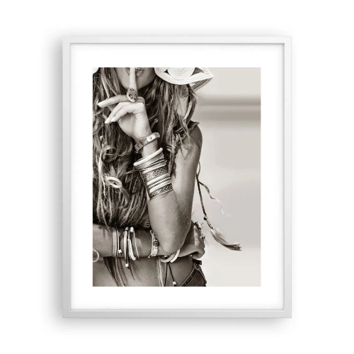 Poster in cornice bianca - Come una ragazza - 40x50 cm