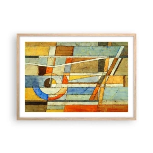 Poster in cornice rovere chiaro - Cubismo in cantiere - 70x50 cm