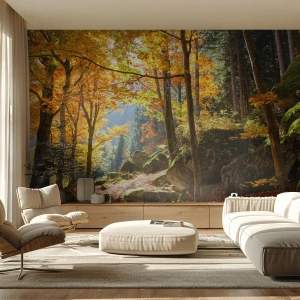Fotomurali Autoadesivo Deluxe Sticker - Il tempo del riposo - Paesaggio, foresta, Natura - 350x256 cm