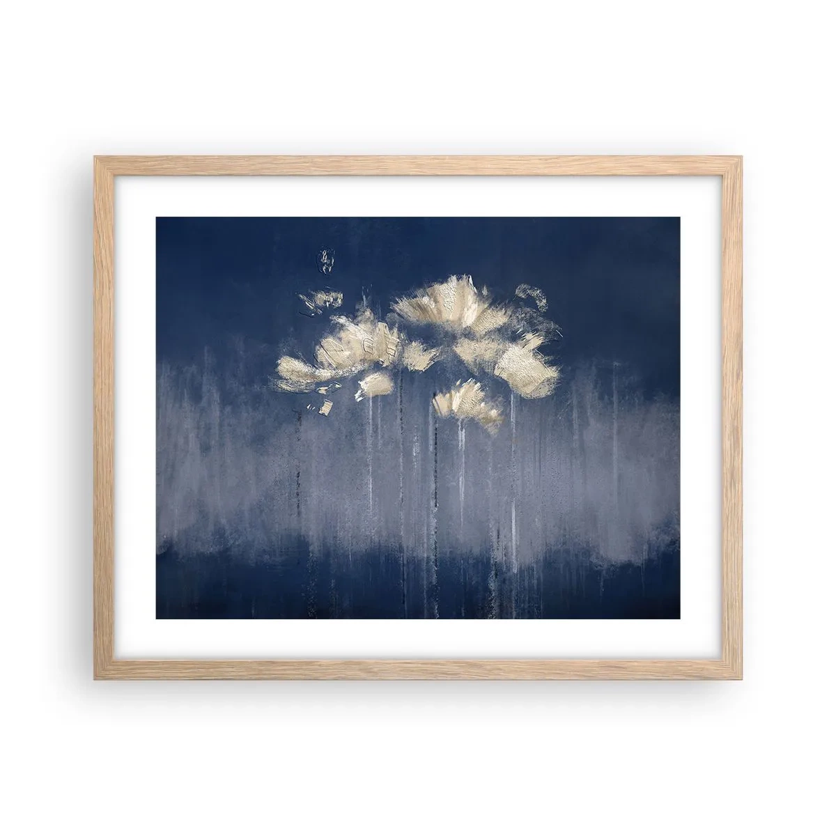 Poster in cornice rovere chiaro - Come petali al vento - 50x40 cm