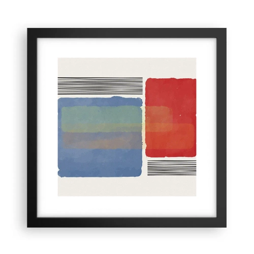 Poster in cornice nera - Spirito e lettera della geometria - 30x30 cm