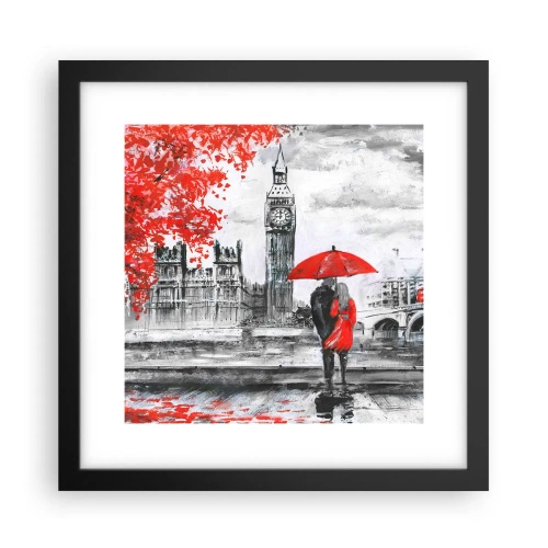 Poster in cornice nera - Innamorati a Londra - 30x30 cm