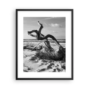 Poster in cornice nera - Scolpito dal mare - 40x50 cm