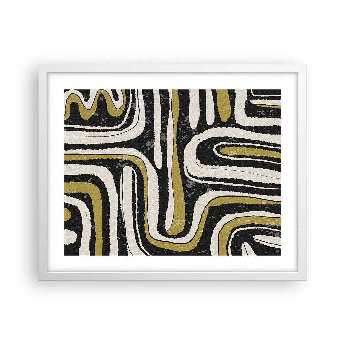Poster in cornice bianca - Composizione: strade e vicoli - 50x40 cm