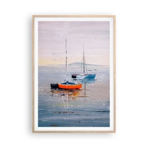 Poster in cornice rovere chiaro - Meritato riposo - 70x100 cm