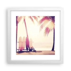 Poster in cornice bianca - Sarà un giorno fantastico - 30x30 cm