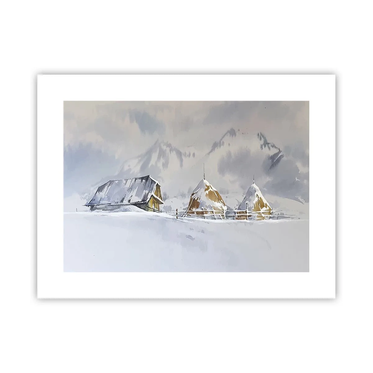 Poster - Nella valle innevata - 40x30 cm