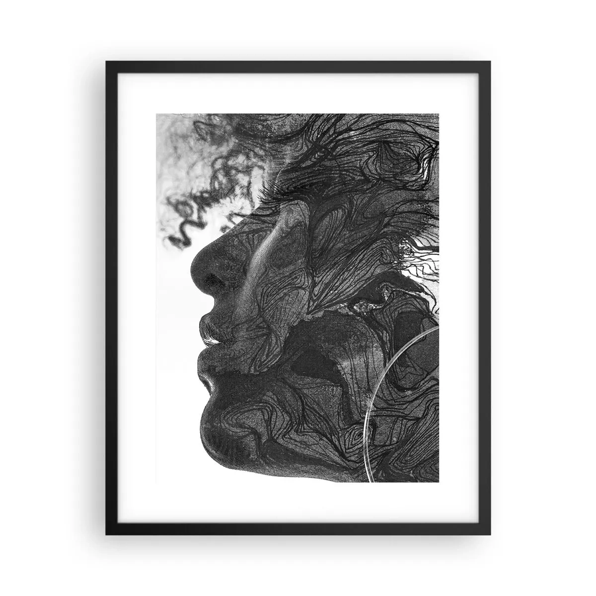 Poster in cornice nera - Aggrovigliata nei sogni - 40x50 cm